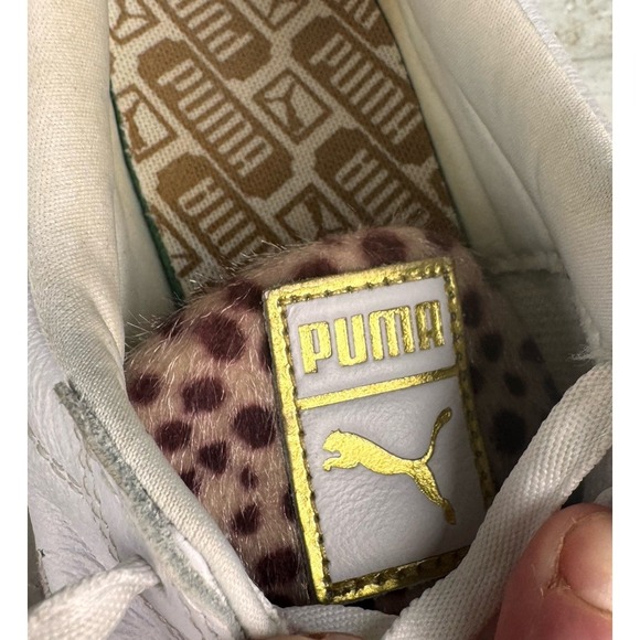 PUMA Women Sz 8.5 Love Wildcats Puma White/Pale Khaki Sneakers 37392201 - Picture 10 of 10